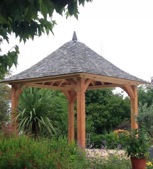 kiosque kiosque couvert en vielle ardoise